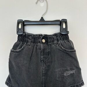 Zara Kids Black Denim Skirt
